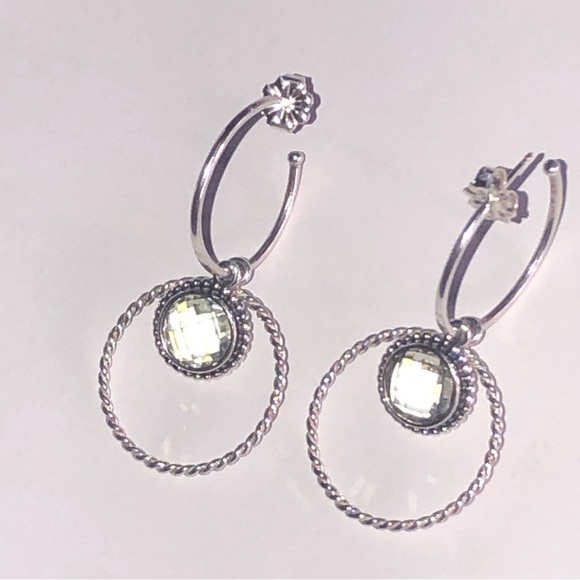 Retired Pandora Autumn Skies Compose Earring Set 925 Ale - Picture 8 of 13